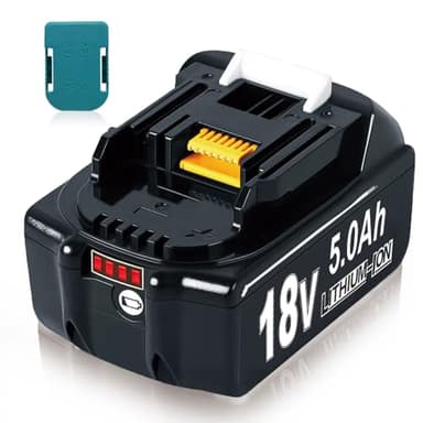 Lambluefly 18V 5Ah/5000mAh Batterie di Ricambio & Supporti, per Batteria 18V, Indicatore LED