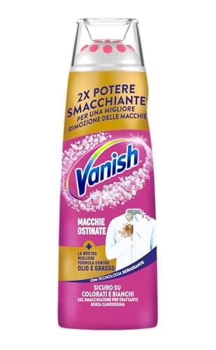 Vanish Gel Smacchiante Pre-Trattante, 2X Potere Smacchiante, Contro Macchie Ostinate