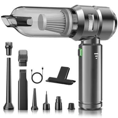 NVKHG Aspirapolvere Portatile Batteria per Aspirapolvere Portatile 22000Pa, 3 Velocità 8000 rpm Elettrico con Motore Senza Spazzole, Mini Aspirapolvere, Aspirapolvere Cordless per Auto per Ufficio Usa