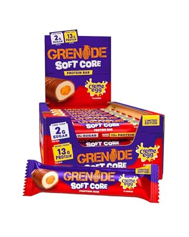 Grenade Soft Core Limited Edition Gusto Creme Egg Barretta Proteica con Cuore Morbido - High Protein, Low Sugar, 18 x 45g