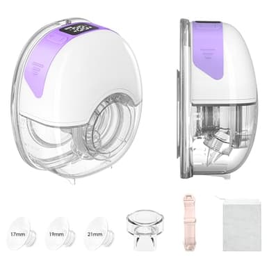 Tiralatte Elettrico Indossabile, Elettrico a Mani Libere Tiralatte Portatile con 4 Modalità e 12 Livelli, Ultra Silenzioso Ricaricabile Pompa per Casa Lavoro e Viaggio, Senza BPA