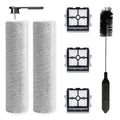 HIYOUNG 2 Spazzole a Rullo,1 manico per Spazzole a Rullo,3 filtri,1 Spazzola di Pulizia per Tineco Floor One Stretch S6/Switch S6 /S6 stretch lite/S7 Stretch Ultra/S9 Artist pezzi di ricambio