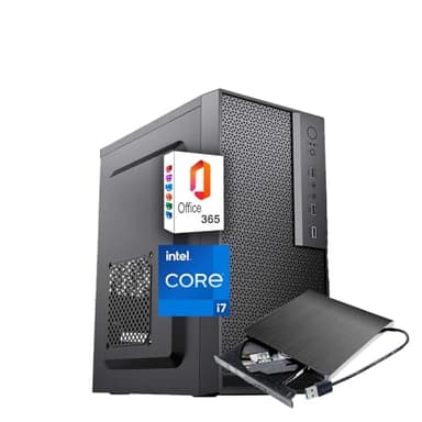 Betazon PC FissO Desktop NUOVO • Cpu intel core i7 • 32GB RAM DDR4 • 1TB SSD • Windows 11 Pro • WiFi • Office 365 • Pronto All'Uso • USB 3.0 • DVD • HDMI • PC Professionale per Ufficio, Casa, Scuola