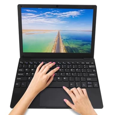 PUSOKEI Laptop Ultra Sottile da 10,1 Pollici per Android 12, Display IPS 1280x800, Computer Portatile con Processore Quad Core con Mouse, Batteria da 5000 MAh, per Studenti, Aziende
