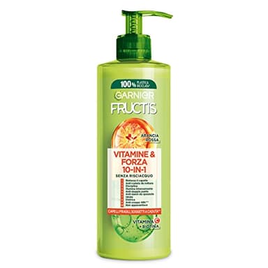 Garnier Fructis Vitamine&Forza, Trattamento Senza Risciacquo 10in1 Fortificante per Capelli Fragili e Soggetti a Rottura, per Capelli 10 Volte più Forti, 400 ml