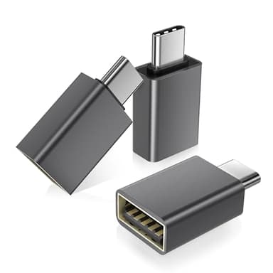 BASESAILOR Adattatore USB C a USB 3-Pezzi,Connettore USBC Maschio a USB 3.0 Femmina,OTG Tipo C Thunderbolt 3 per MacBook Pro Air,iMac,iPhone 16 16e 15,iPad,Microsoft Surface,Samsung Galaxy S25,S24