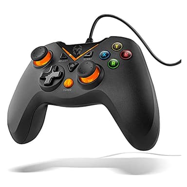 KROM Game controller KEY -NXKROMKEY- Controller cablato e, X-input è Direct - input, Joystick e trigger analogici, turbo, compatibile con PC, Play station 3 è android 4,2, nero
