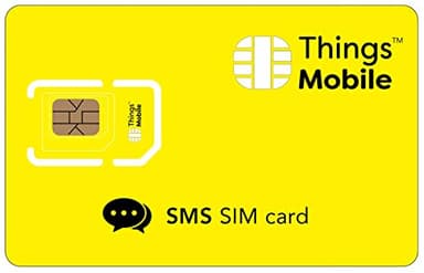 SIM Card per SMS - Things Mobile - con copertura globale e rete multi-operatore GSM/2G/3G/4G LTE, senza costi fissi, senza scadenza e tariffe competitive, con 10 € di credito incluso