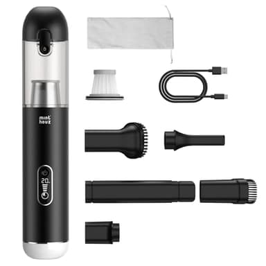 Aspirapolvere Portatile per Auto Senza Fili 20000PA - Potente Aspirapolvere a Mano con Display LED, Ricarica Rapida 2,5H e Autonomia 45 Minuti, Ideale per Interni Auto/Casa/Angoli/Pellet di Animali