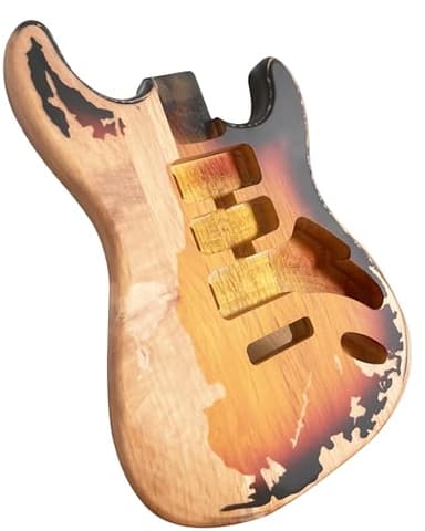 Relic Chitarra Elettrica Corpo H-S-H Stratocaster Style Nitro Top Ontano Legno Chitarr Corpo FAI DA TE Heavy Relic Chitarr Corpo 3 Toni Sunburst