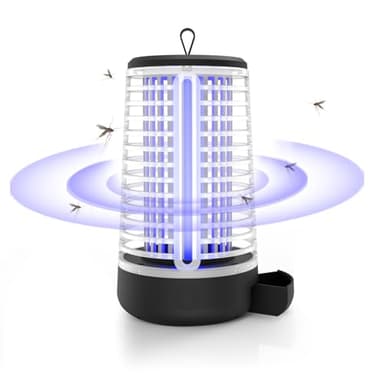 Lampe Anti Moustique,360 ° uv elettrico anti zanzara,Lampada Zanzare Interno Esterno Elettric,2000V Lampada Antizanzare,Non Tossico ed Ecologico,Ricaricabile Lampada Zanzare,Efficace Portata 395nm