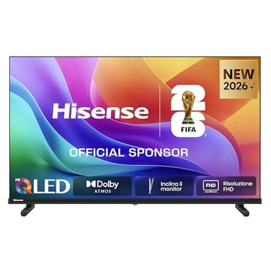 Hisense Smart TV QLED 40" FHD TV 40E5ST, 60Hz, Audio Dolby Atmos, VIDAA OS con 1000+ APP, HDR10, Game Mode, Works with Alexa, Wifi, lativù