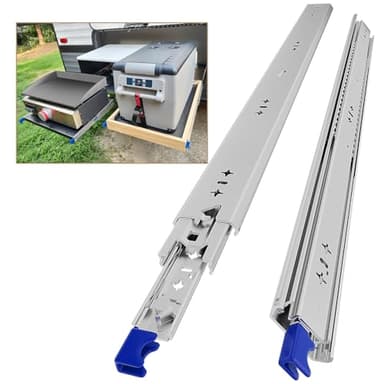 AOLISHENG Guide per cassetti pesanti estrazione totale, con serratura, Carico massimo 120kg, 300 350 400 450 500 550 600 650 700 750 800 850 900 950 1000mm 1 paio