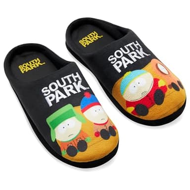 South Park Pantofole Uomo Chiuse, Accogliente Ciabatte Antiscivolo Uomo (Nero/Multicolore, 42EU)