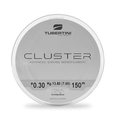 Tubertini Cluster Monofilo da Pesca Affondante 50% Nylon 50% Fluorocarbon – Bobina 150/300/1000 mt – Perfetto per la per Pesca Fresh e Saltwater (150 mt | 0,16 mm | Carico di rottura 3,05/2,14 kg)