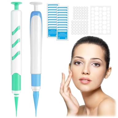 NHQZ Un set di 2 pezzi Fibromi penduli rimozione, Skin Tag Remover, Verruche rimozione, Surgeril rimozione fibromi penduli, Dispositivo 2 In 1 Per La Rimozione Di Etichette Cutanee