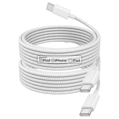 Cavo per iPhone 15/16/17, 2Pack 3M Cavo Usb C intrecciato per iPhone Cavo USB da C a C Ricarica rapida per Apple i Phone 16/16 Pro/16 Pro Max/15/15 Plus/15 Pro/15 Pro Max, iPad, MacBook