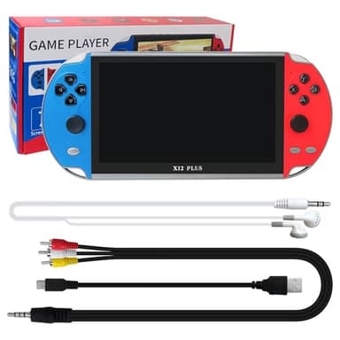 7 "X12 Plus Console di gioco portatile Schermo HD Retro Video Built-in 10000 Old School Classic Games Lettore MP5 portatile Bluetooth 4.2 e 5G WiFi