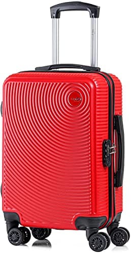 CABIN 5512 Valigia Trolley ABS, bagaglio a mano 55x37x20, Valigia rigida, guscio duro e antigraffio con 8 ruote.