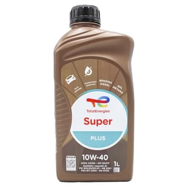 TOTAL OLIO MOTORE A BASE SINTETICA 10W-40 PER MOTORI BENZINA/DIESEL E METANO/GPL SUPER PLUS (1 LITRO)