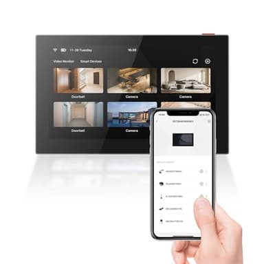 EZVIZ Schermo intelligente interno, touchscreen a colori da 7" senza fili con batteria da 4600 mAh, audio a 2 vie e vista dal vivo, facile da installare, SD7