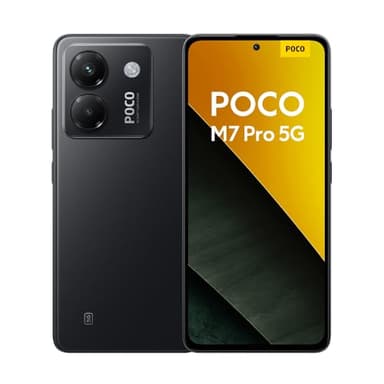 POCO M7 Pro 5G Smartphone, 12+512GB, Fotocamera Sony 50MP con OIS, batteria 5110mAh, ricarica turbo da 45W, display AMOLED 120Hz con protezione occhi, Nero (Adattatore di alimentazione non incluso)
