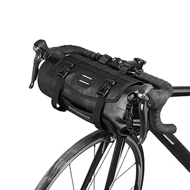 Lixada Borsa da bicicletta Impermeabile Mountain Road MTB Bicicletta Anteriore Telaio Manubrio Pannier Borsa A Secco con Cerniera 3L-7L regolabile (nero)
