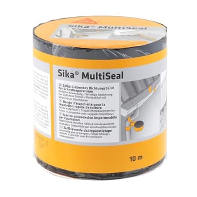SIKA - Nastro sigillante bituminoso autoadesivo Multiseal Grigio-Nero - Soluzione definitiva per infiltrazioni su tetti e tubi - Impermeabile, flessibile e facilissimo da tagliare - 150mm x 10m