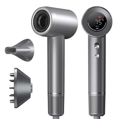 Asciugacapelli Ionico Professionale, 160.000 giri/min Phon Capelli Professionale Motore Senza Spazzole da 1600W, Asciugacapelli da 57 dB, Asciugatura Rapida con Ugello Magnetico