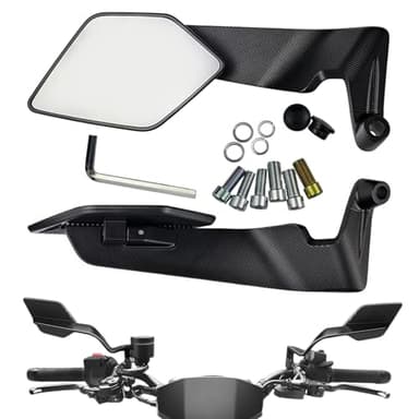 Specchietti Retrovisori Moto Manubrio - Specchietti Laterali Moto Universali e Regolabili per Z650 Z900 Z1000 Duke 390 790 1290 X-Max 250 300 MT-07 MT-09 MT-10 CB 650R 1000R