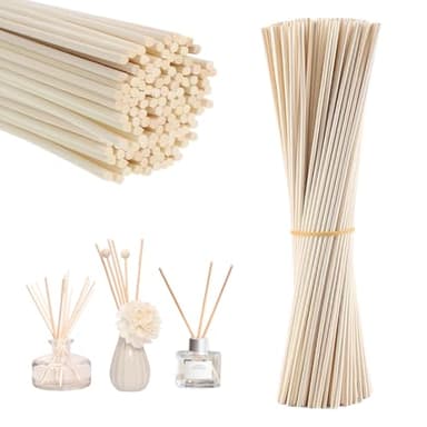 Lotbun 60 Pezzi Bastoncini per diffusore, Bastoncini per aromaterapia, Bastoncini per diffusore per Interni, Fibra di Vite per Aromaterapia (Colore del legno originale)