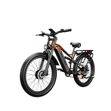 Bici Elettrica Uomo, Bicicletta Elettrica Doppio Motore, 48V 20Ah Batteria al litio, 26"*3,0 Fat Tire Ebike, Mountain Bike Elettrica da 7 velocità, Bicicletta Elettrica Adulti (PE86 PRO(Due motori))