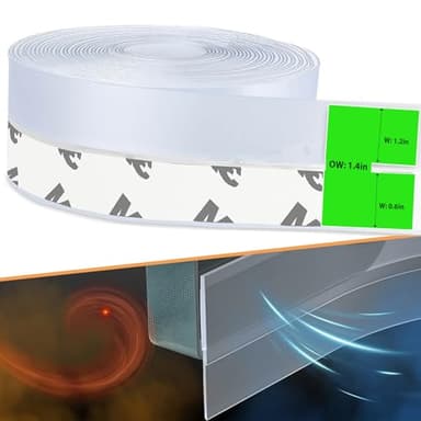 Porte interne paraspifferi – striscia in silicone trasparente adesiva, guarnizione porta/finestre, isolamento e tenuta d’aria, 35MM per fessure fino a 20MM (Trasparente)