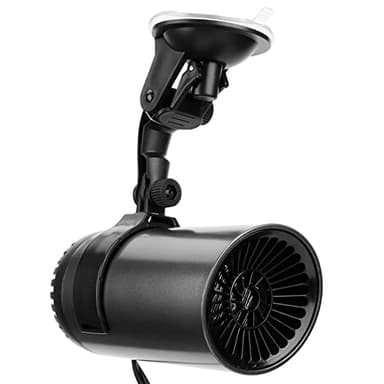 SALALIS 2 in 1 Riscaldatore per Auto 12V Veloce Sbrinatore Riscaldamento, Ventola Riscaldamento Automobile Parabrezza Sbrinatore Ventosa con Ventosa per La Maggior Parte delle Automobili (Nero)