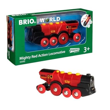 BRIO WORLD - Treno Brio | Trenino Elettrico per Bambini 3 Anni o Piú | Brio Rossa | Trenino Elettrico per Bambini | Treni per Pista con Suoni e Luci