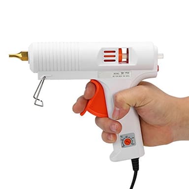 Pistola per colla a caldo, alta temperatura, full size, 110W Riscaldatore professionale a temperatura costante regolabile Pistola per colla a caldo Strumento di riparazione artigianale(Euro plug)
