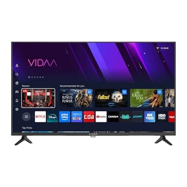 KIANO Elegance 40 Pollici Smart TV VIDAA – Full HD 1080p, DLED, WiFi, DVB-T2/S2/C, 3× HDMI, 2× USB, Audio Dolby, Design Senza Cornici