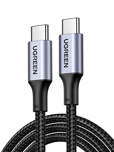 UGREEN 100W Cavo USB C, Cable Type C in Nylon, Compatibile con MacBook iPad Air M2, ASUS, Acer, HP, iPhone 16/15 Plus PRO Max, Galaxy S25 Ultra S24, Pixel 9 8 7. 2M