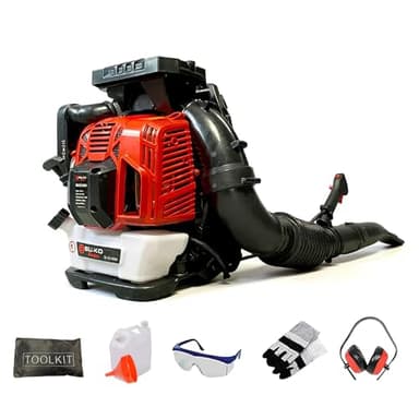 BU-KO 79CC Soffiatore per foglie a scoppio a zaino - Potente motore a 2 tempi raffreddato ad aria - Leggero con cinghie di supporto imbottite nuove e migliorate