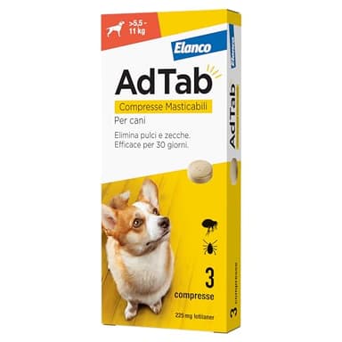 AdTab Compresse Masticabili per cani da 5,5 - 11 Kg - 3 compresse