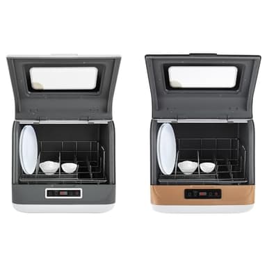 Lavastoviglie portatile per piano di lavoro, 3 modalità di lavaggio, mini lavapiatti, mini lavello da tavolo, 35 cm, 800 W (bianco)
