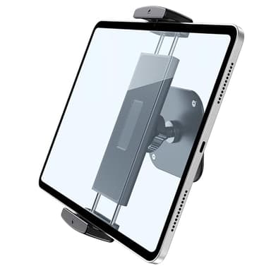 Lucrave Supporto da Parete per Tablet e iPad in Alluminio, Regolabile con Rotazione a 360°, Compatibile con iPad Pro/Mini, Galaxy Tab, Surface Pro