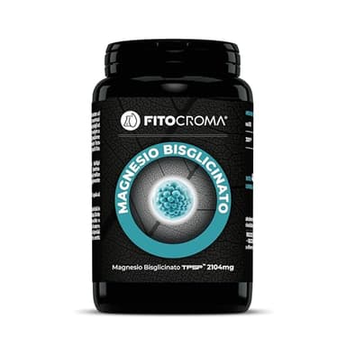 Fitocroma Magnesio Bisglicinato TP5P™ 2104mg - 240 Capsule Vegan - Glicinato di Magnesio con Vitamina B6 in Forma Bioattiva, Integratore per Stanchezza Fisica e Mentale - Privo di Biossido di Silicio