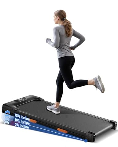 CURSOR Tapis Roulant con Inclinazione 9%, Tapis Roulant Salvaspazio Elettrico 1-10KM/H, Walking Pad con Motore Silenzioso da 2,5 HP e Tripla Ammortizzazione, Max. Carico Massimo 136KG