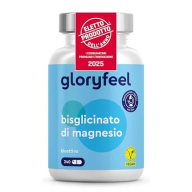 Magnesio Bisglicinato, Eletto PRODOTTO DELL'ANNO 2025, 400mg Magnesio Elementare per Dose Giornaliera, Alto Dosaggio, Scorta 2 Mesi, facilmente Digeribile e ad Alta Biodisponibilità, 100% Vegan