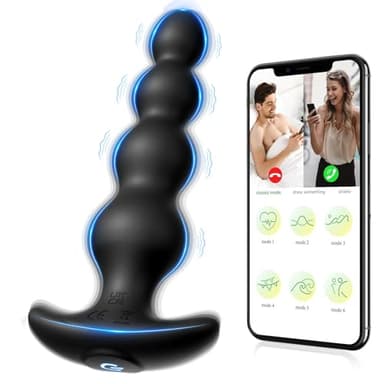 Vibratore Anale Plug sex toys -14cm prostata vibratore in silicone ricaricabile e vibratore del punto G, giocattoli sessuali Anali Uomo/donne/coppie piacere, con controllo app 9 modalità di vibrazione