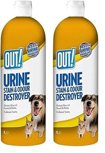 OUT!, detergente elimina odori, per urina di Animali, 1 litro (Confezione da 2)
