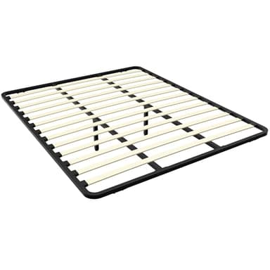 Dewinner Rete Letto Matrimoniale 160x190cm Rete Senza Piedi da Appoggio con due Barre in Ferro,Rete Matrimoniale 160x190 da Incasso e 2 piede regolabile per rinforzo in mezzo,Montaggio Rapido e Facile