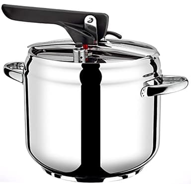 Pintinox Pentola a Pressione Serie First in Acciaio Inox Nichel Free, Adatta all'Induzione, con 4 Sistemi di Sicurezza, 5 Litri