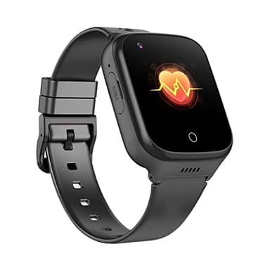 Weyot Smartwatch Per Rilevamento Caduta Anziani, Dispositivi Di Allarme Caduta Per Anziani, Con Chiamata Di Emergenza SOS Videochiamata HD Orologio GPS Per Demenza Alzheimer,Black